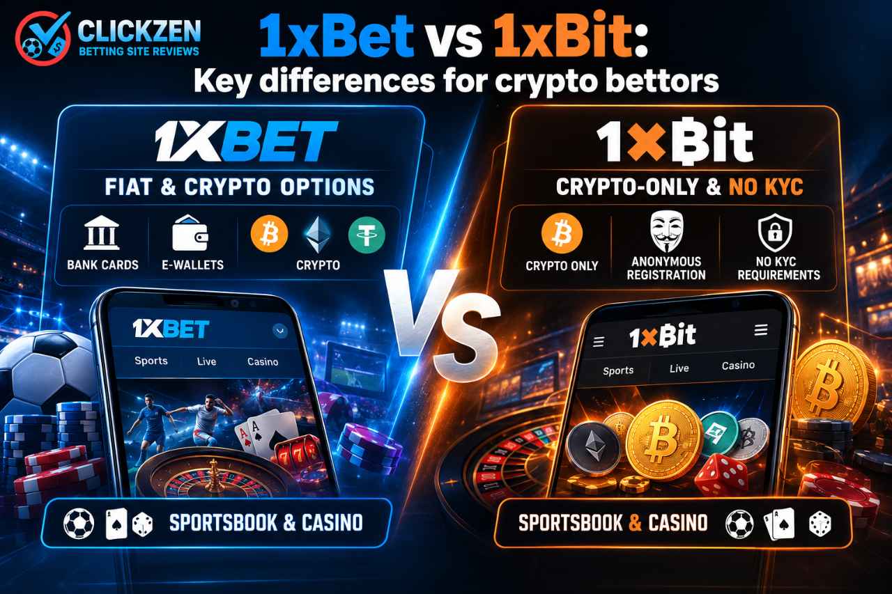 1xBet vs 1xBit: Key differences for crypto bettors