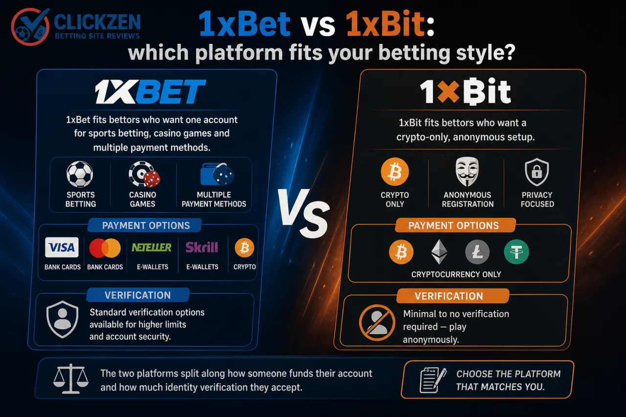 1xBet vs 1xBit: which platform fits your betting style