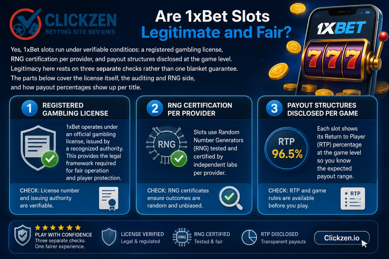 Are 1xBet slots legitimate and fair