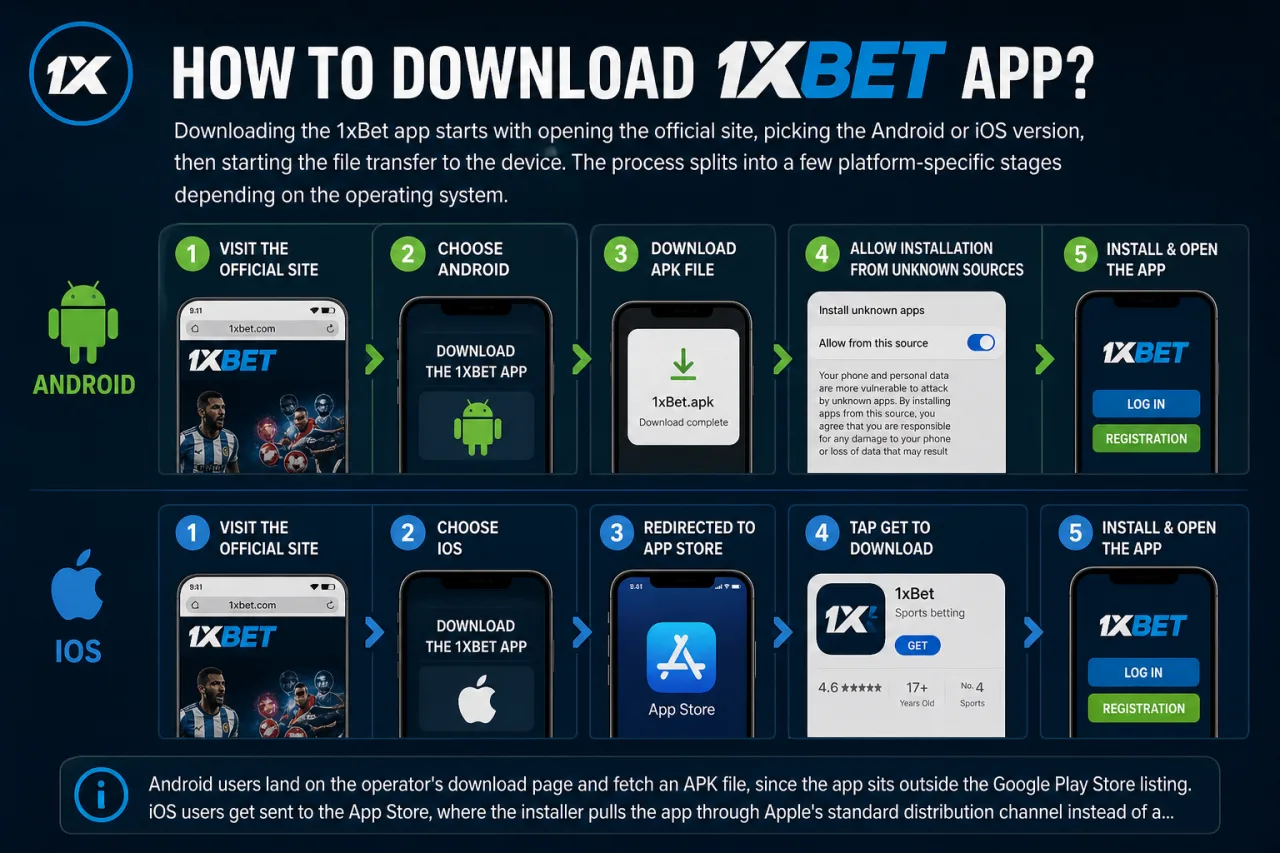 How to download the 1xBet app