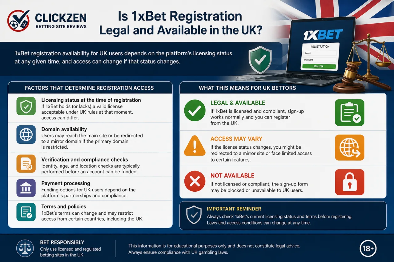 Is 1xBet registration legal and available in the UK