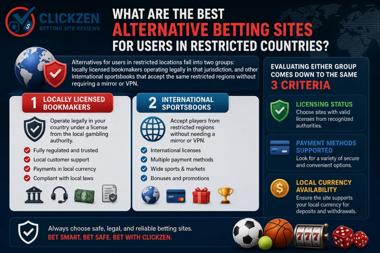 What are the best alternative betting sites for users in restricted countries