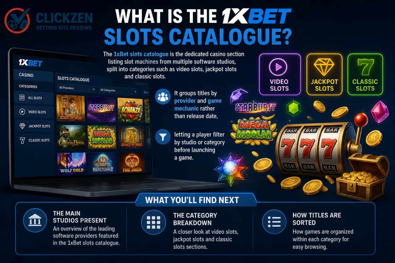What is the 1xBet slots catalogue
