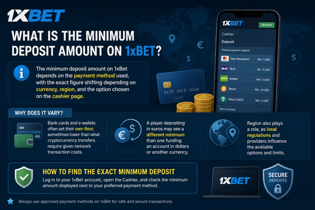 What is the minimum deposit amount on 1xBet